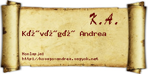 Kővágó Andrea névjegykártya